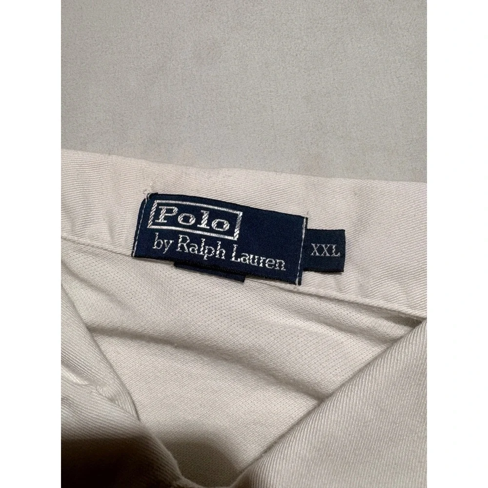 Polo Ralph Lauren Mens XXL White Pique Short Sleeve Pony Logo Polo Shirt